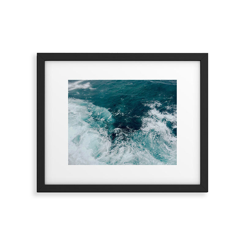 Ocean Waves (Teal) Framed Art Print Gallery Image 5