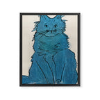 Feline Blue Framed Canvas Print Gallery Image 8