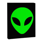 Black and Green Alien Head Shape Canvas Print Gallery Image 8