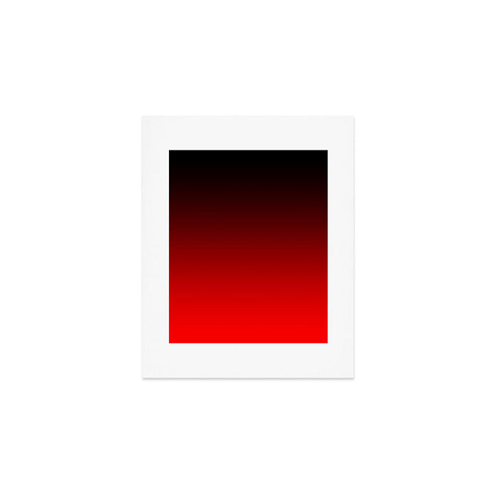 Black Red Neon Nights Ombre Art Print Gallery Image 1