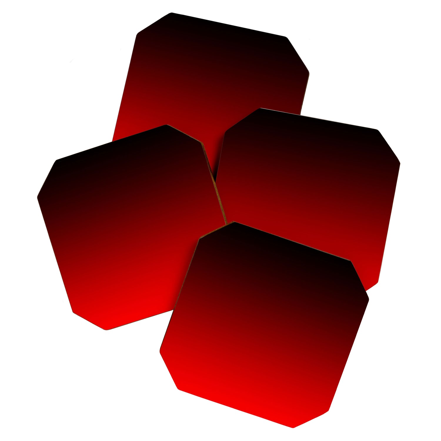 Black Red Neon Nights Ombre Coaster Gallery Image 1
