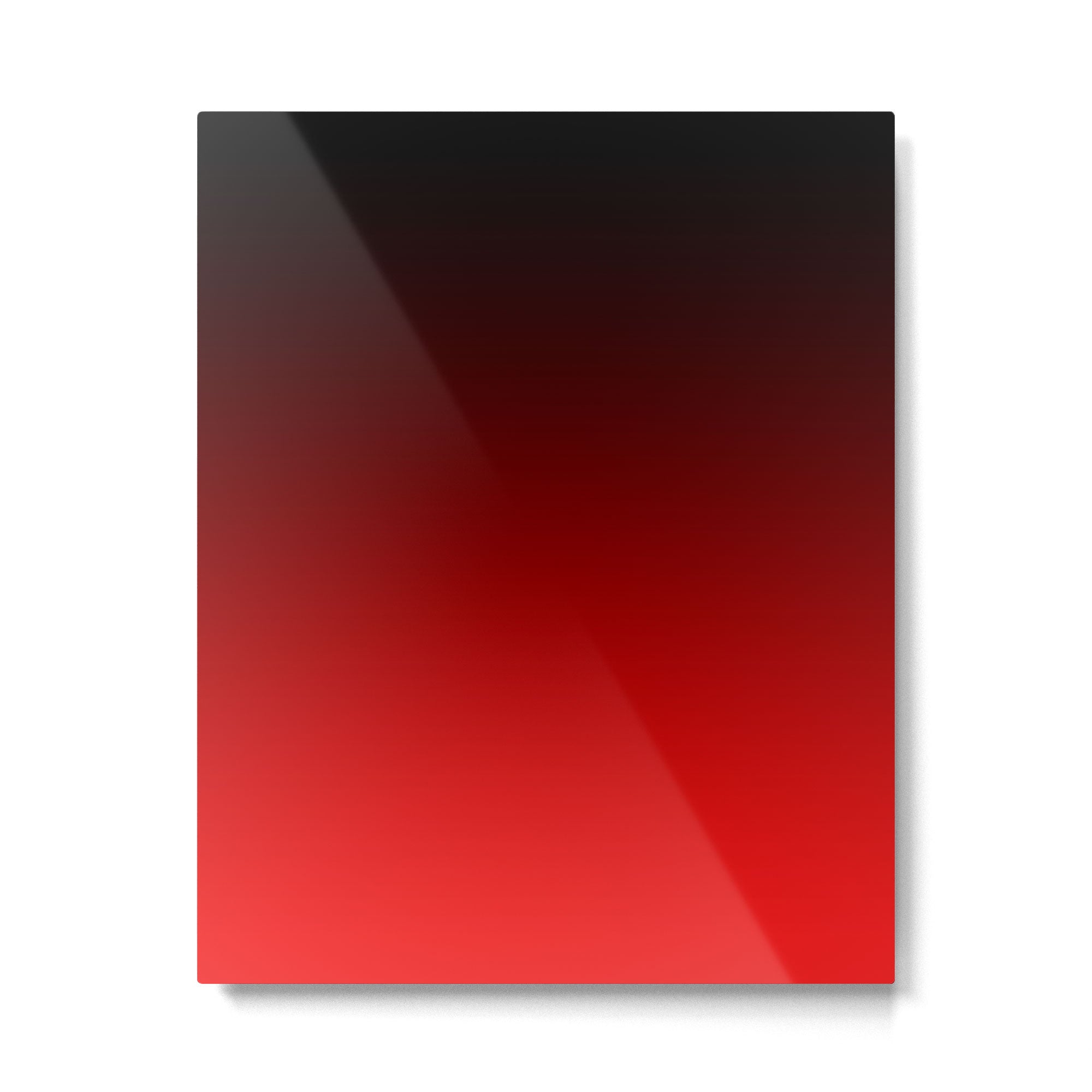Black Red Neon Nights Ombre Metal Print Gallery Image 6