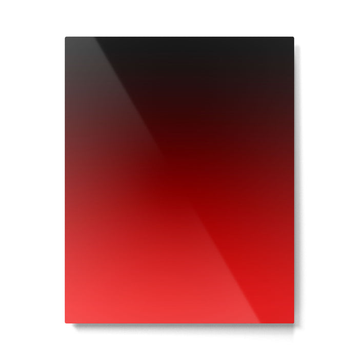 Black Red Neon Nights Ombre Metal Print Gallery Image 1