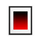 Black Red Neon Nights Ombre Framed Art Print Gallery Image 6