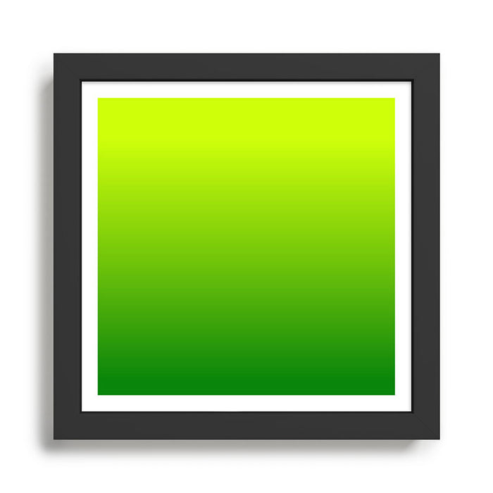 Bright Chartreuse Green Ombre Framed Art Print Gallery Image 1