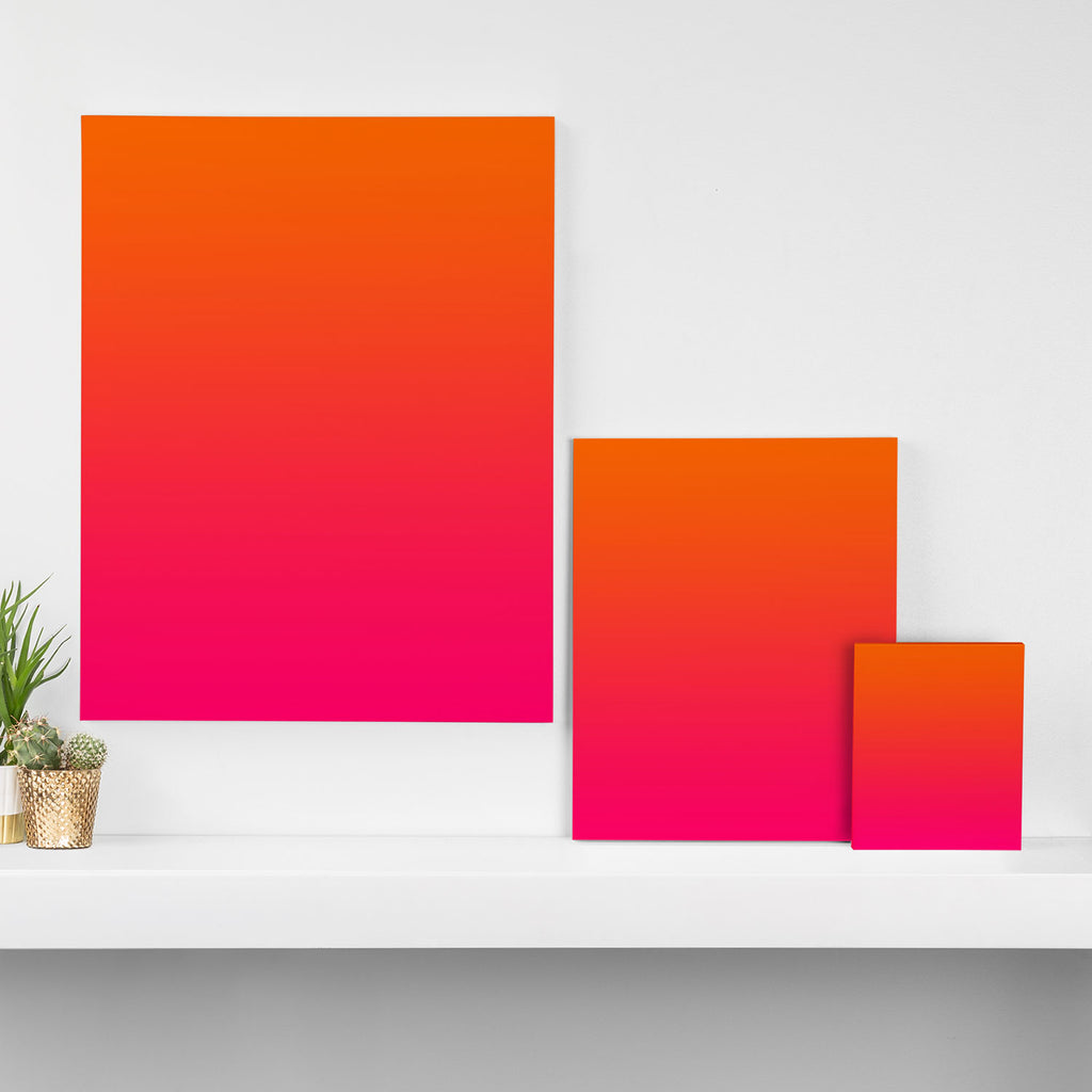 Bright Orange and Pink Gradient Canvas Print Gallery Image 3