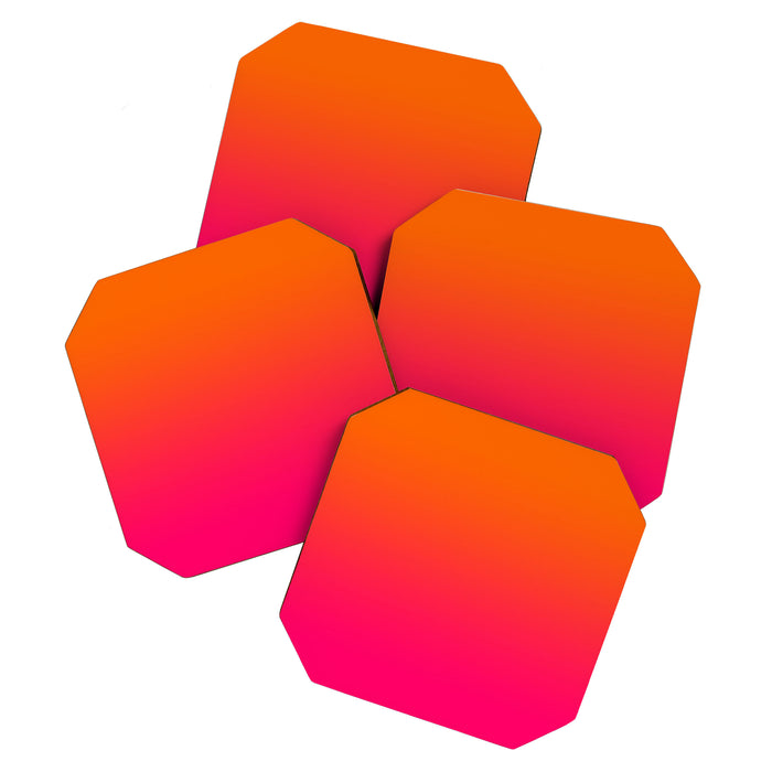 Bright Orange and Pink Gradient Coaster Gallery Image 1