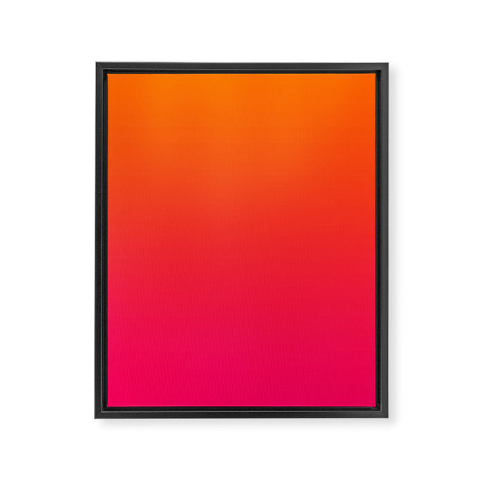 Bright Orange and Pink Gradient Framed Canvas Print Gallery Image 1