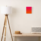 Bright Pink and Orange Ombre Canvas Print Gallery Image 2