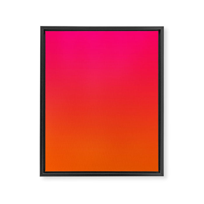 Bright Pink and Orange Ombre Framed Canvas Print Gallery Image 1