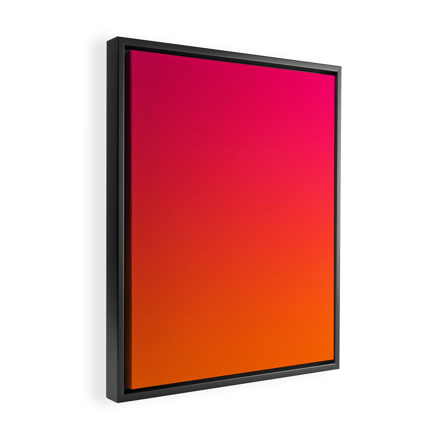 Bright Pink and Orange Ombre Framed Canvas Print Gallery Image 2
