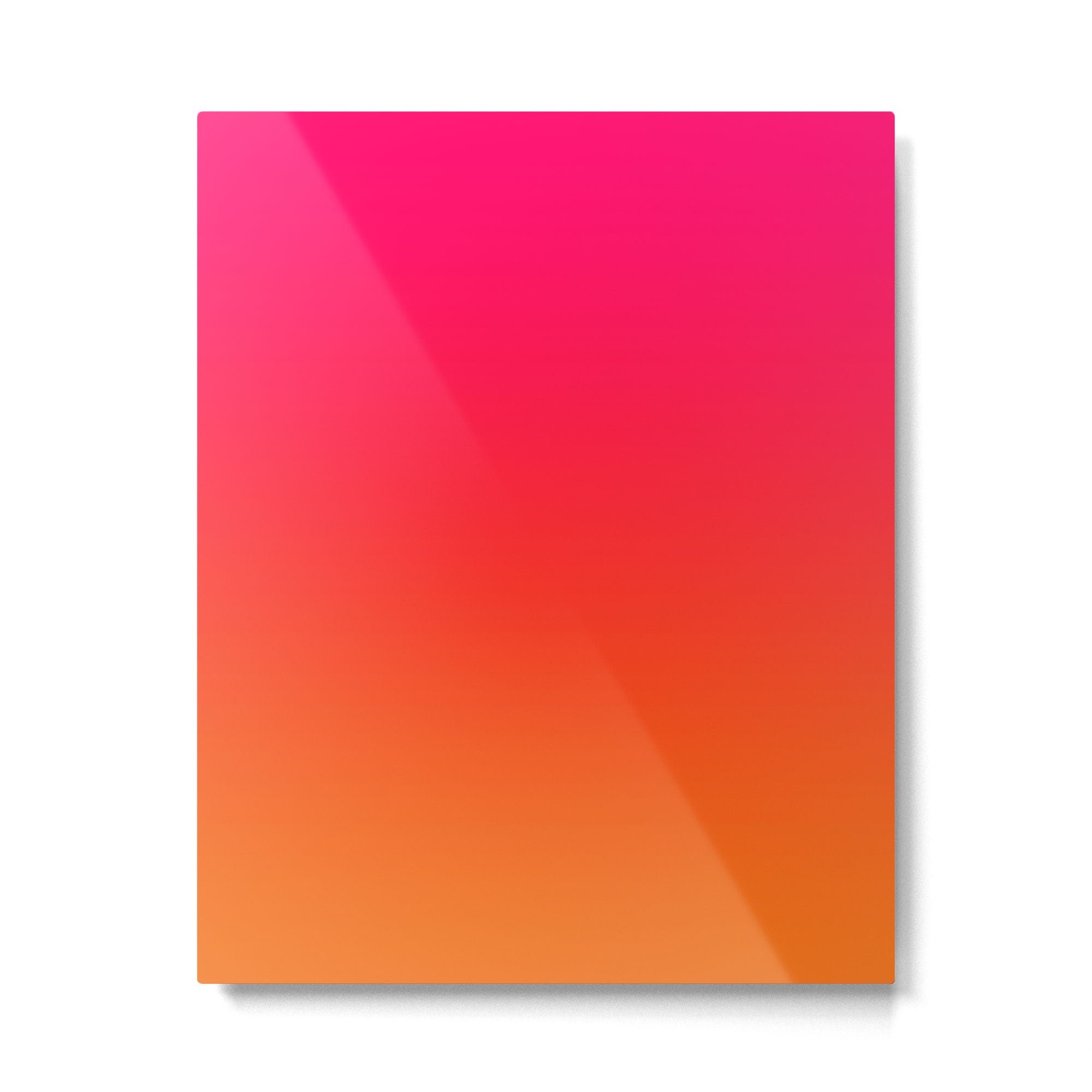 Bright Pink and Orange Ombre Metal Print Gallery Image 6