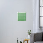Green and White Greek Key Pattern Art Print Gallery Image 3