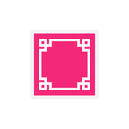 Light Hot Pink and White Greek Key Art Print Gallery Image 1