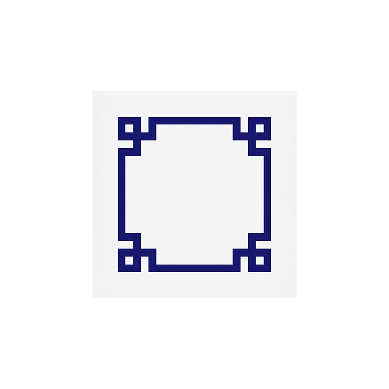 Midnight Blue Greek Key Border Art Print Gallery Image 1