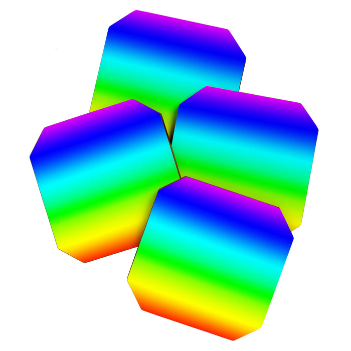 Modern Bright Rainbow Colors Ombre Coaster Gallery Image 1