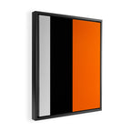 Modern White Black Orange Colorblock Framed Canvas Print Gallery Image 2