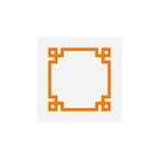 Orange Greek Key Square Border Art Print Gallery Image 1