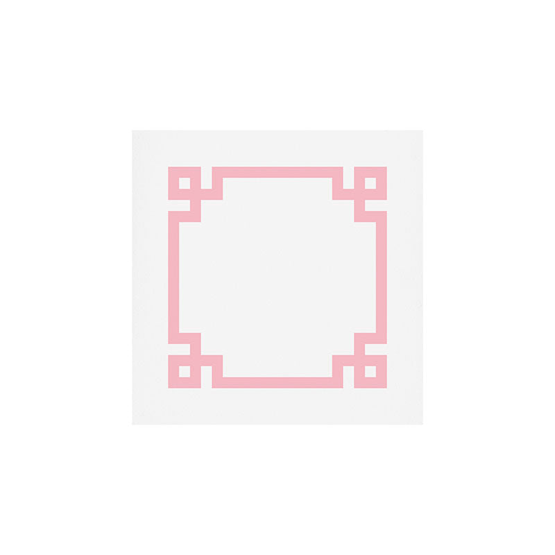Pink Greek Key Border Art Print Gallery Image 1