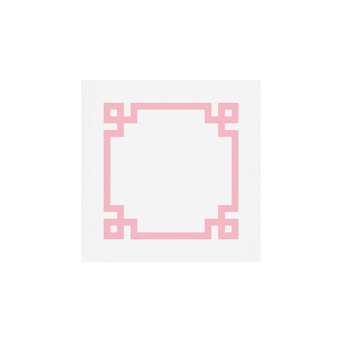 Pink Greek Key Border Art Print Gallery Image 1