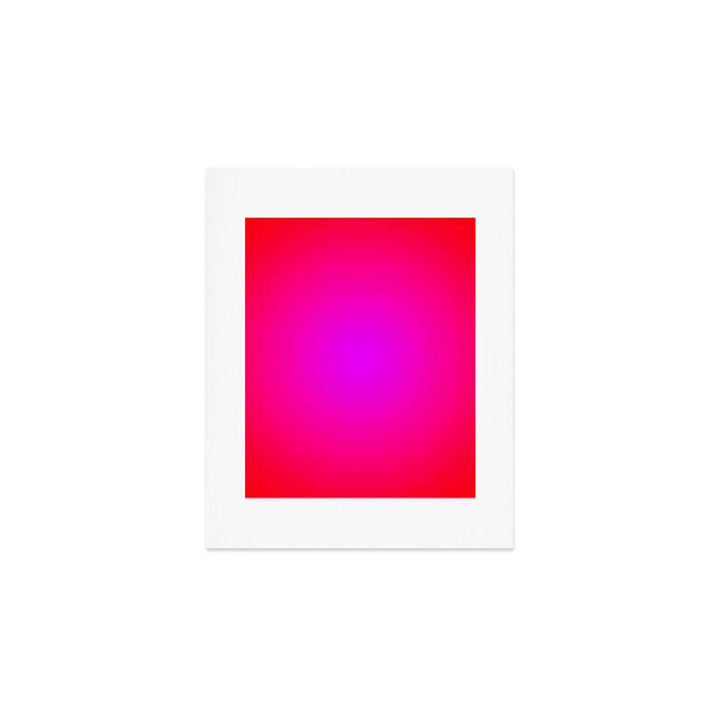 Red Magenta Radial Gradient Art Print Gallery Image 1