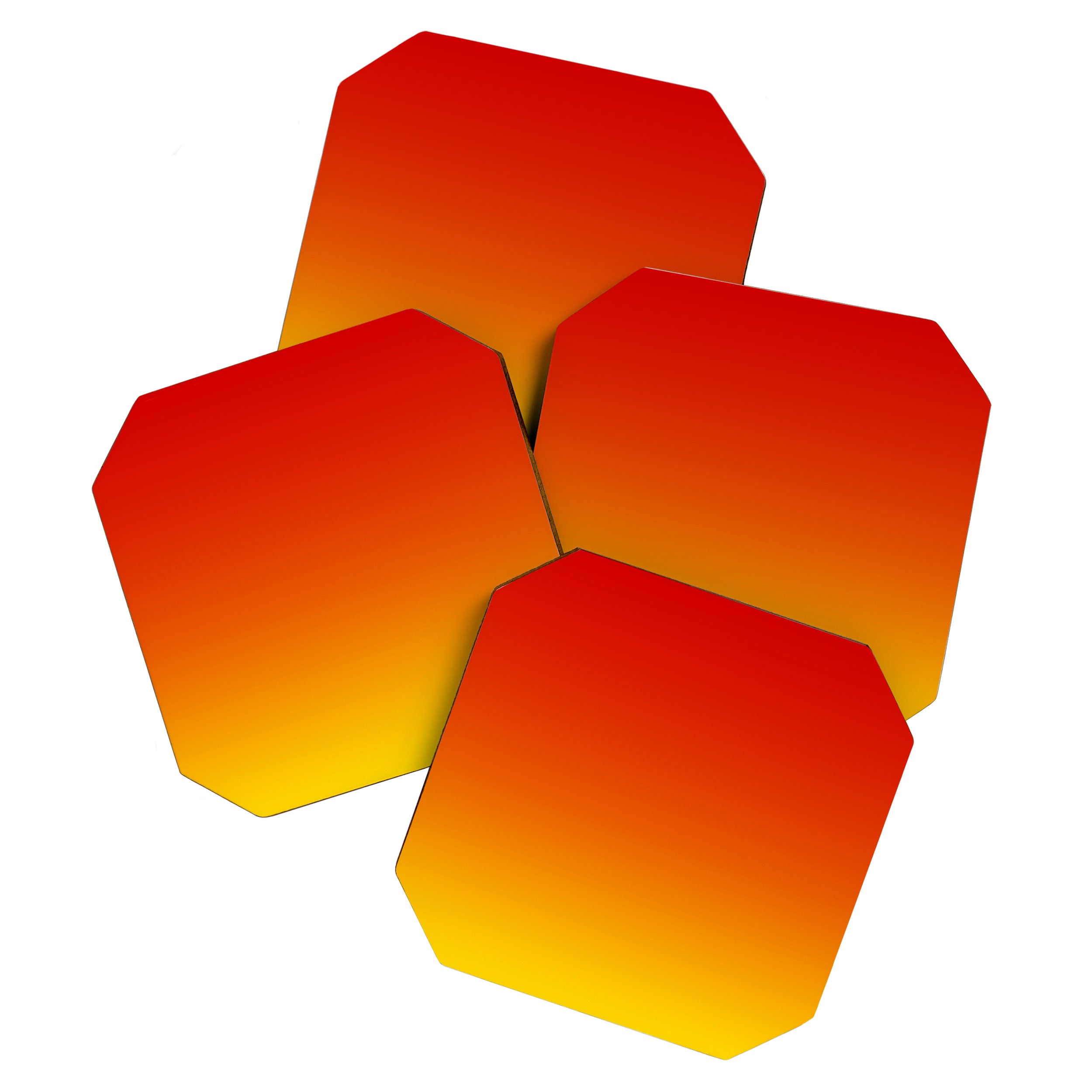 Red Orange and Gold Gradient Coaster Gallery Image 1