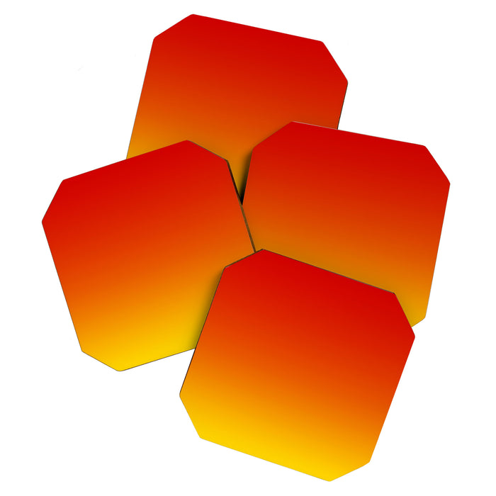 Red Orange and Gold Gradient Coaster Gallery Image 1