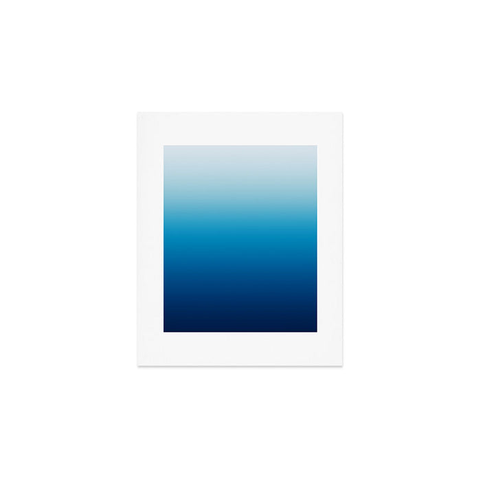 Sky and Ocean Blue Ombre Art Print Gallery Image 1