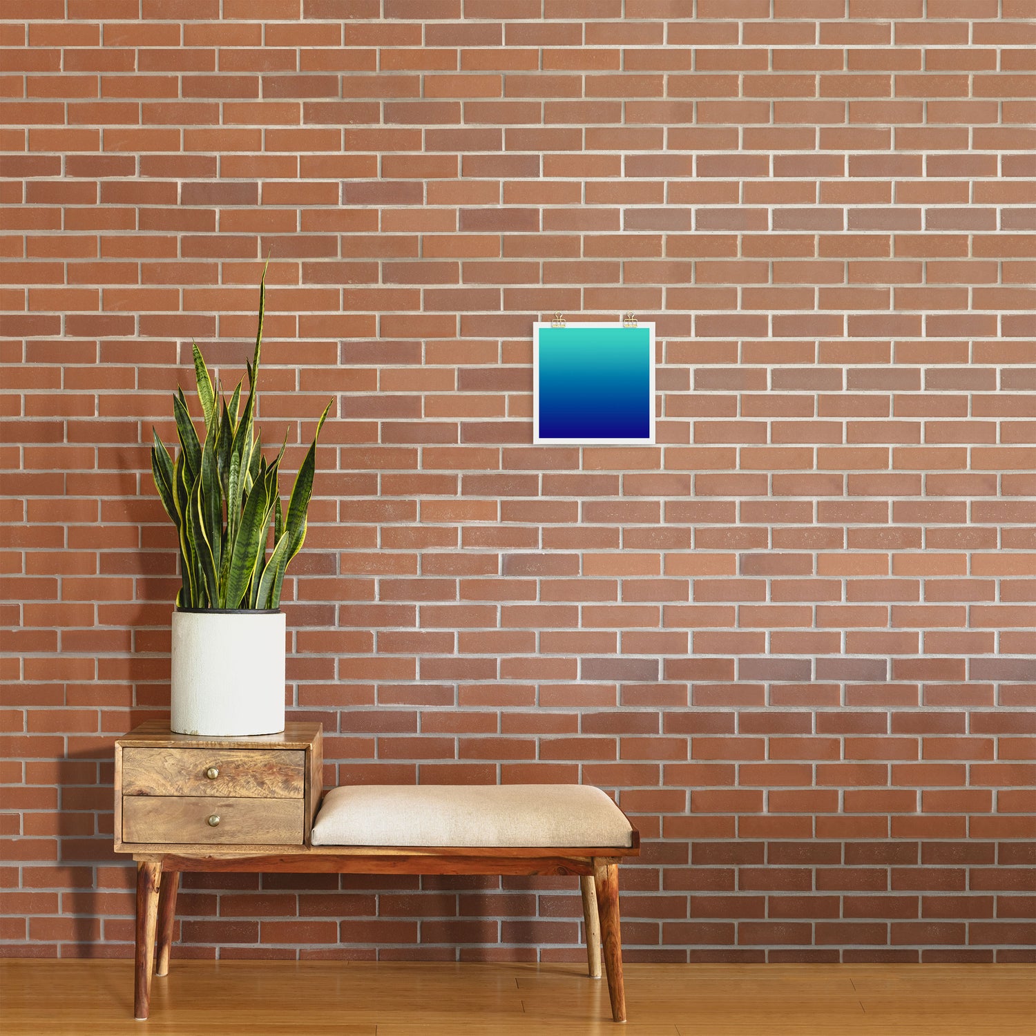Turquoise Ultramarine Blue Gradient Art Print Gallery Image 2