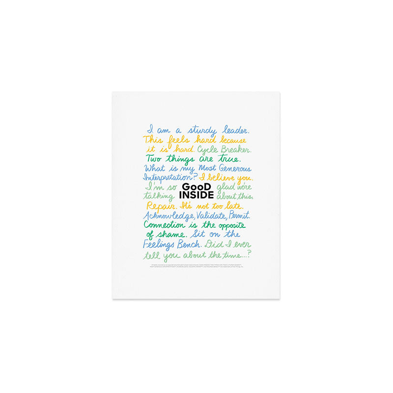 Good Inside® Parenting Mantras Art Print Gallery Image 1
