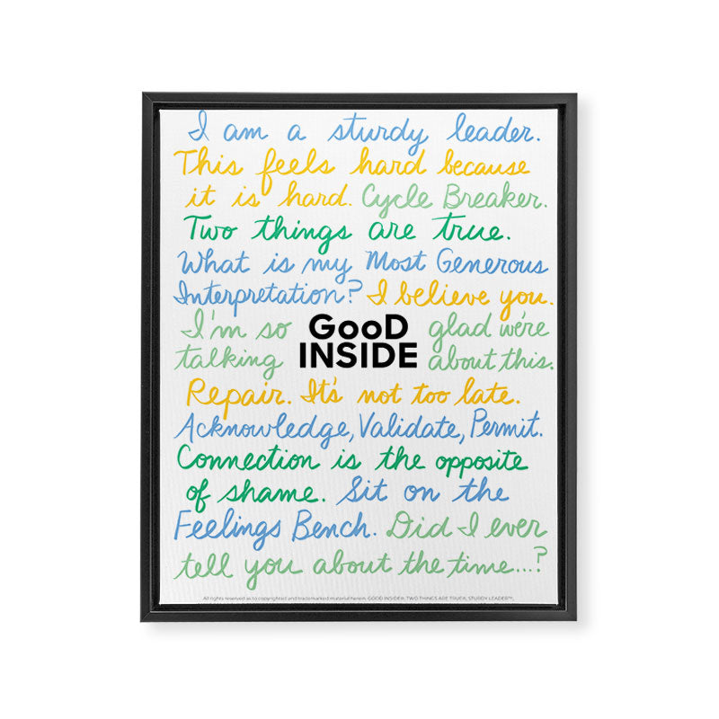Good Inside® Parenting Mantras Framed Canvas Print Gallery Image 6