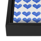 BLUE HEARTS Framed Canvas Print Gallery Image 3