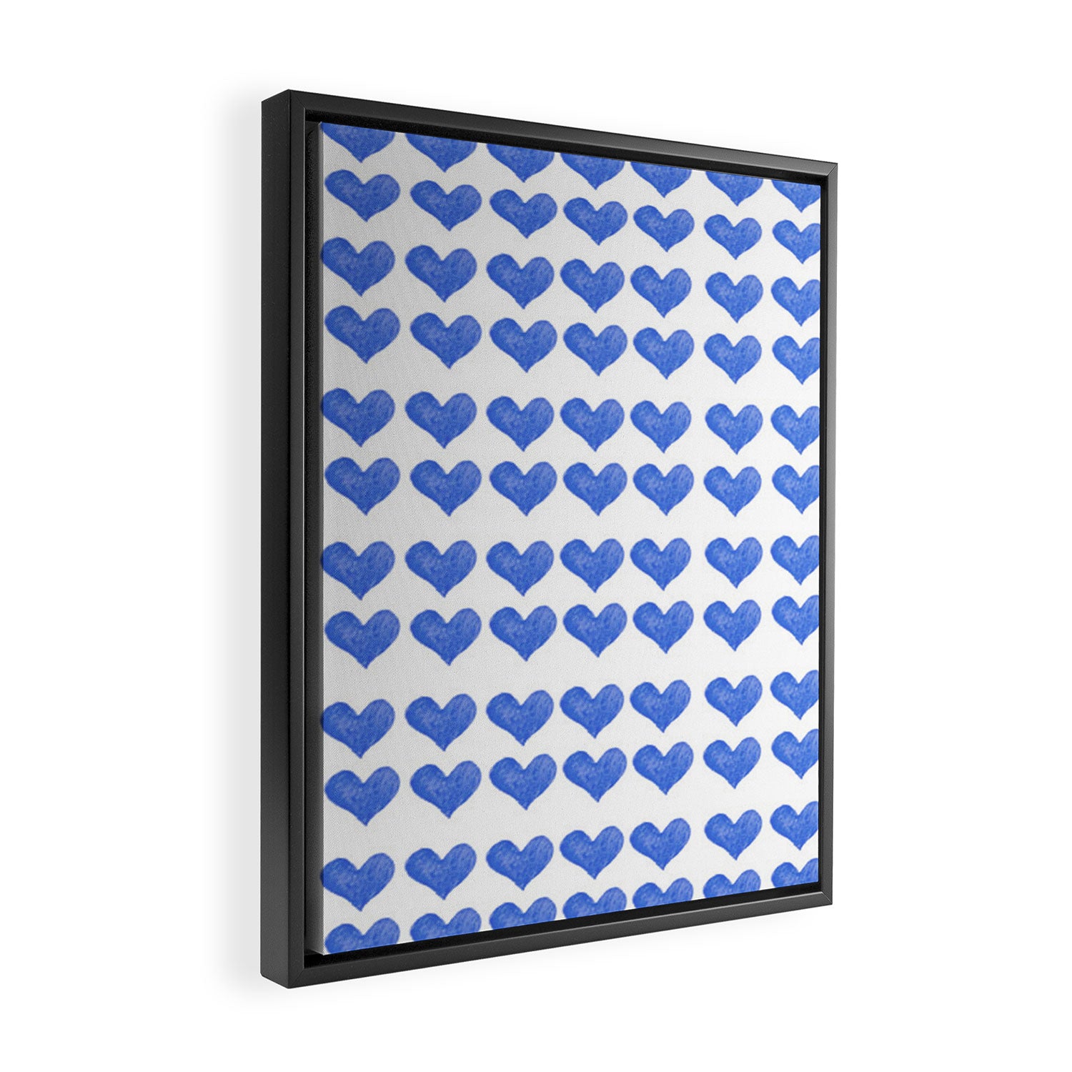 BLUE HEARTS Framed Canvas Print Gallery Image 2