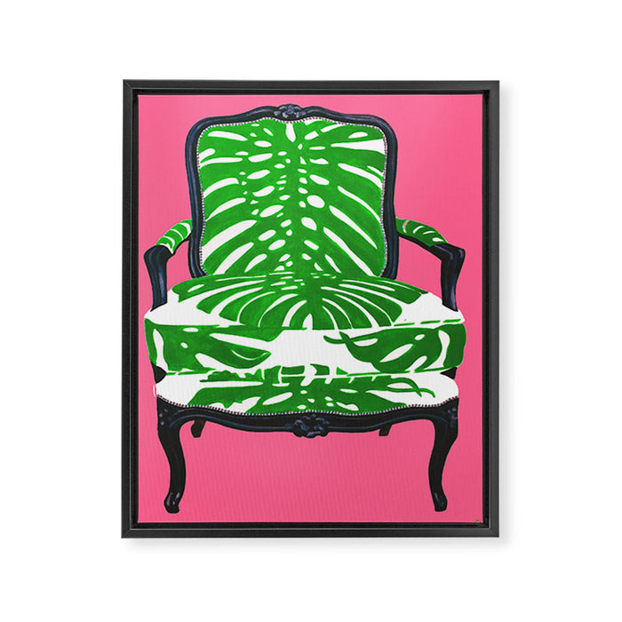 PALM BEACH CHAIR Framed Canvas Print Gallery Image 1