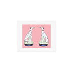 STAFFORDSHIRE GREYHOUND TWINS Art Print Gallery Image 1