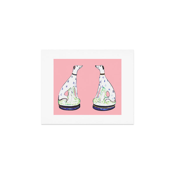 STAFFORDSHIRE GREYHOUND TWINS Art Print Gallery Image 1