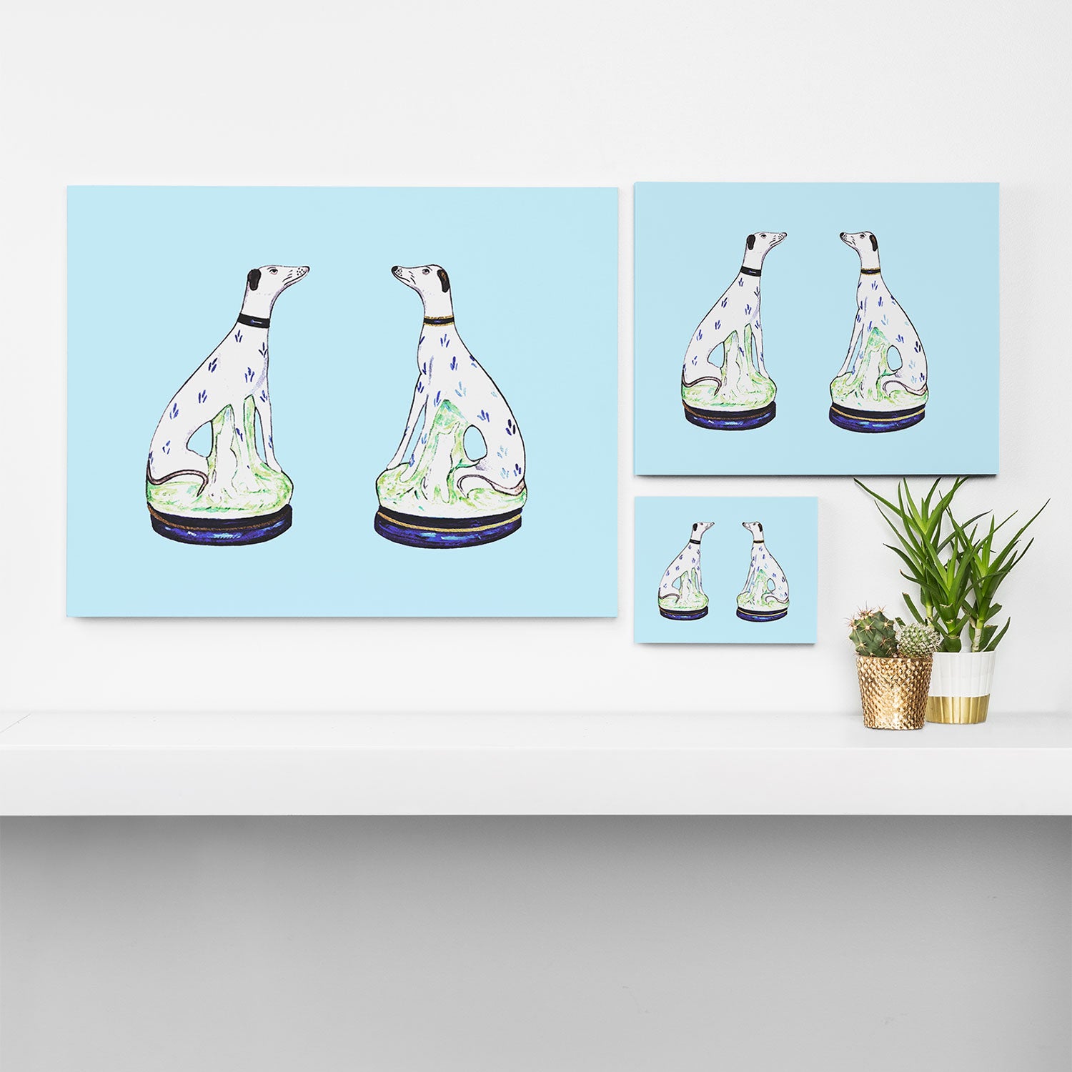 STAFFORDSHIRE HOUNDS Canvas Print Gallery Image 3