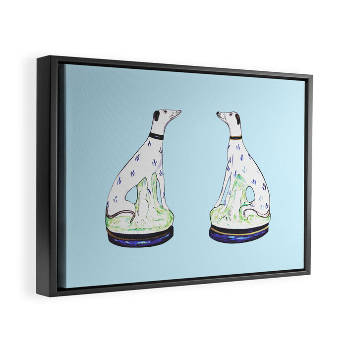 STAFFORDSHIRE HOUNDS Framed Canvas Print Gallery Image 1