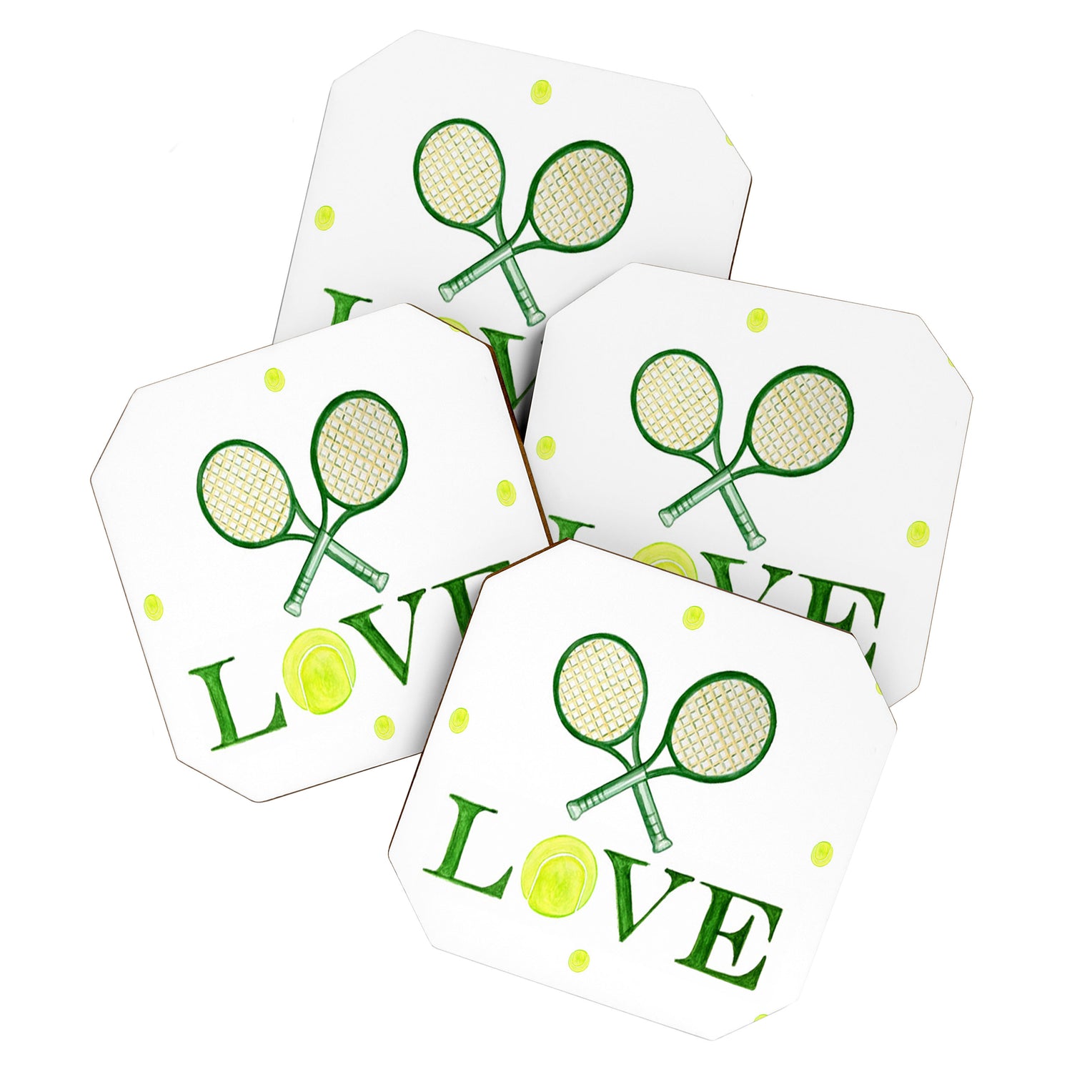 TENNIS LOVE Coaster Gallery Image 1