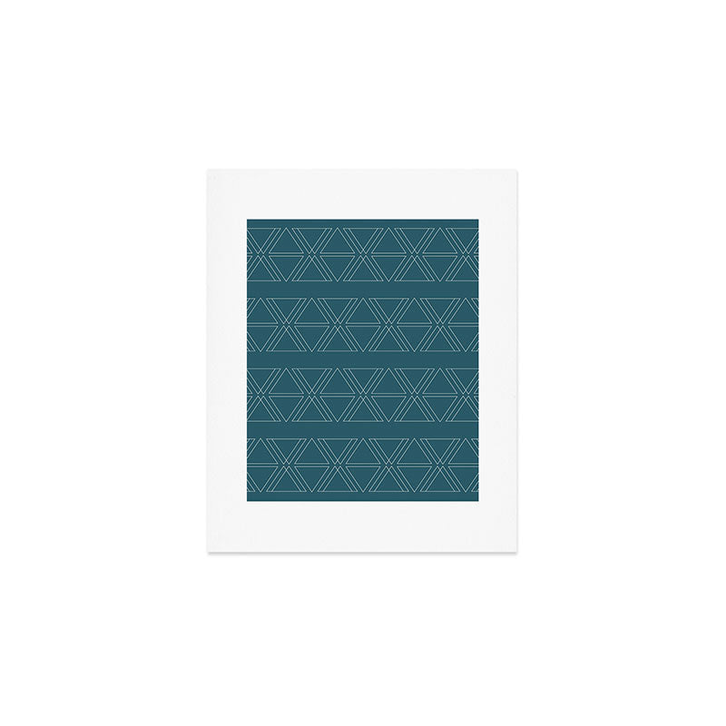 lines geo-teal Art Print Gallery Image 1