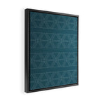 lines geo-teal Framed Canvas Print Gallery Image 2