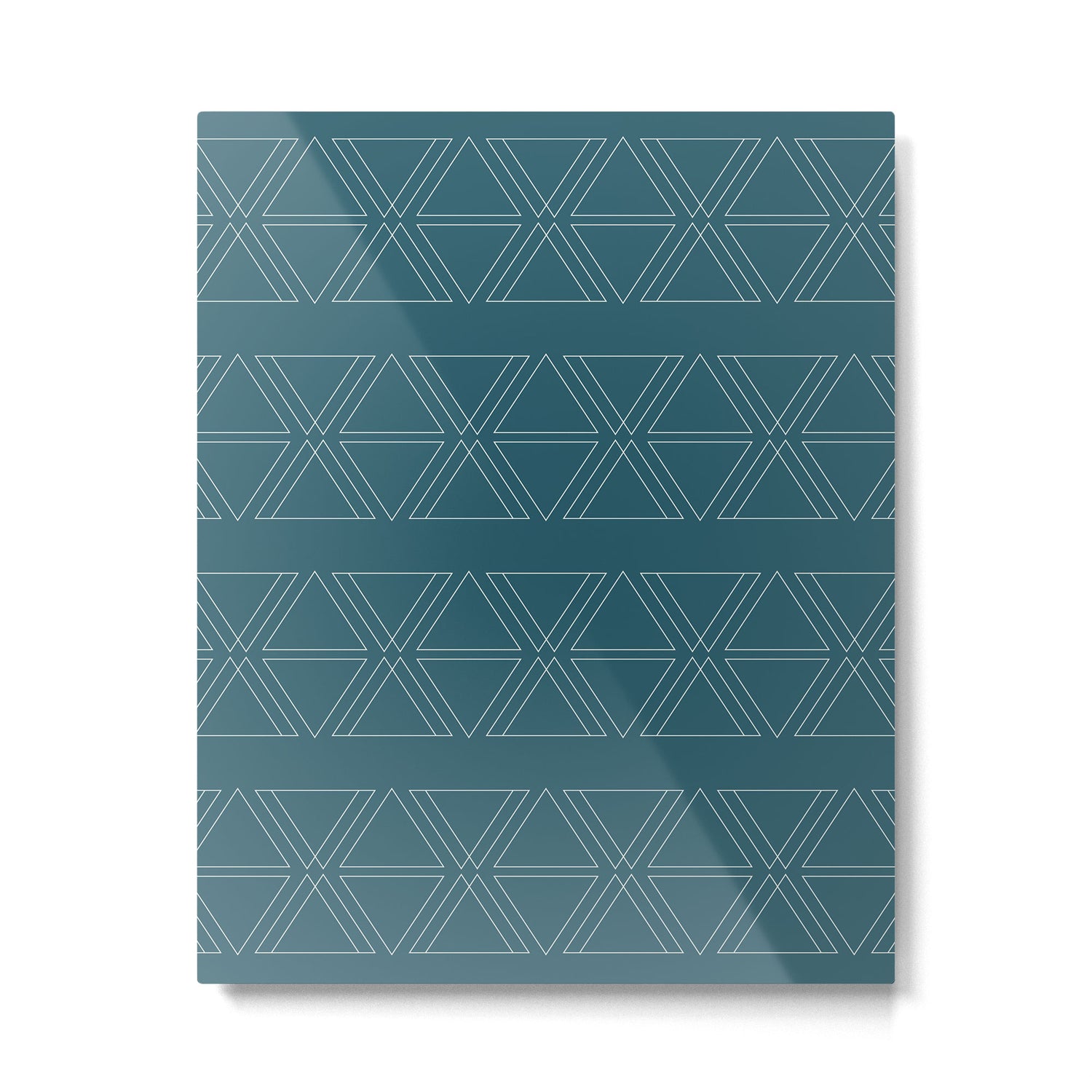 lines geo-teal Metal Print Gallery Image 6
