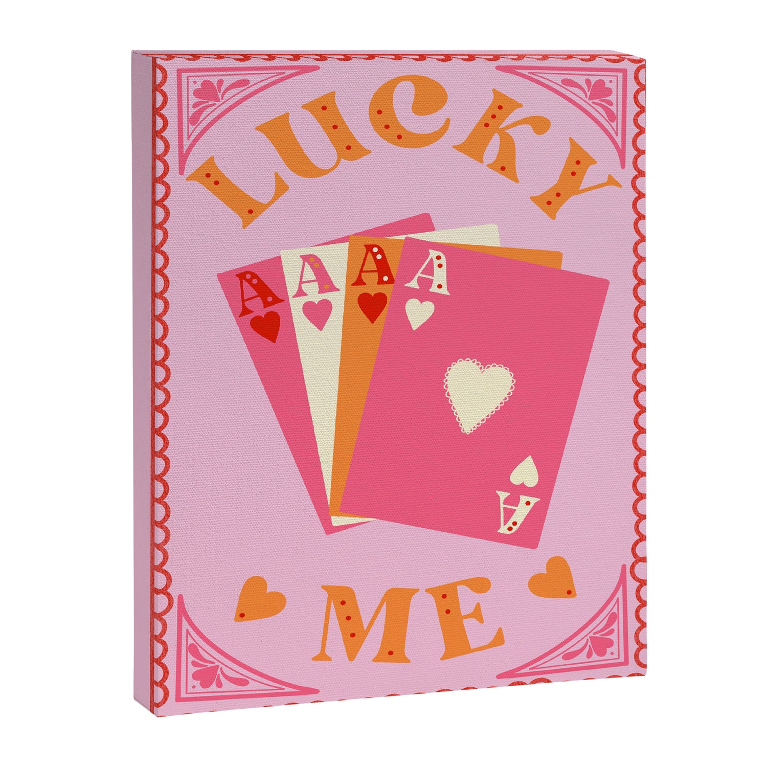 Lucky Me, Playing Cards Print Canvas Print Gallery Image 6