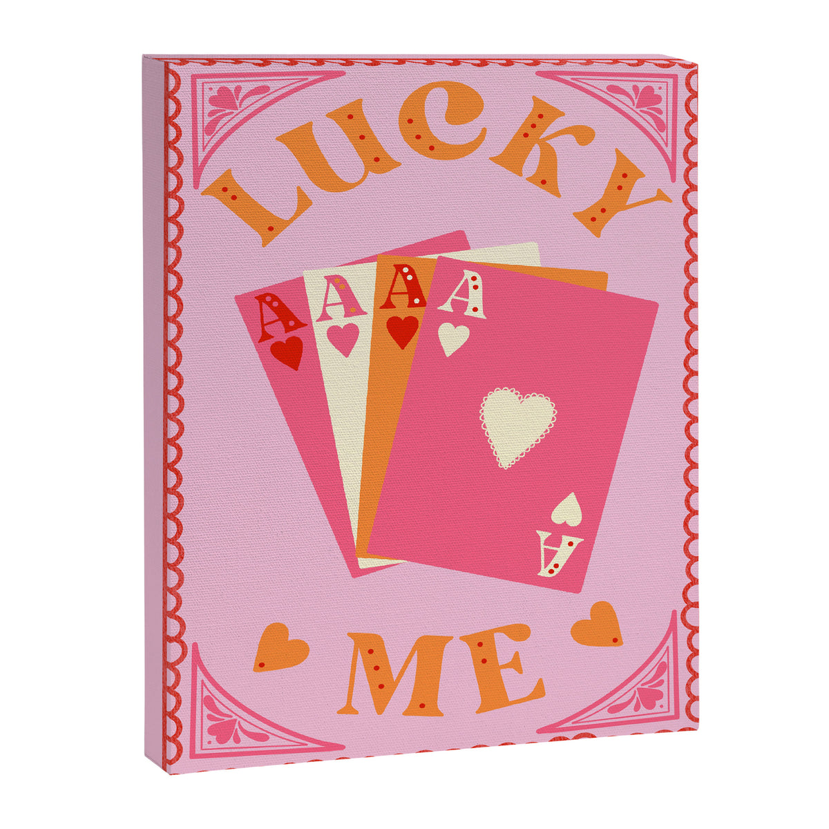 Lucky Me, Playing Cards Print Canvas Print Gallery Image 6