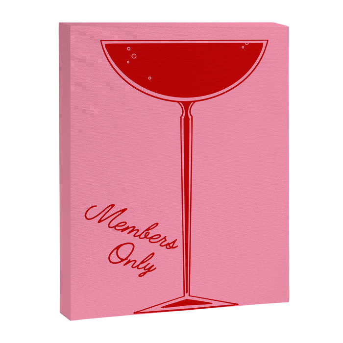 Members Only Cocktail Poster Canvas Print Gallery Image 1
