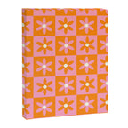 Pink and Orange Flower Checker Pattern Canvas Print Gallery Image 6