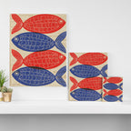 Red Fish, Blue Fish Canvas Print Gallery Image 3