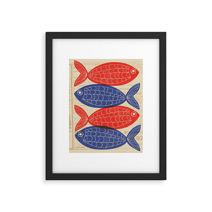 Red Fish, Blue Fish Framed Art Print Gallery Image 1