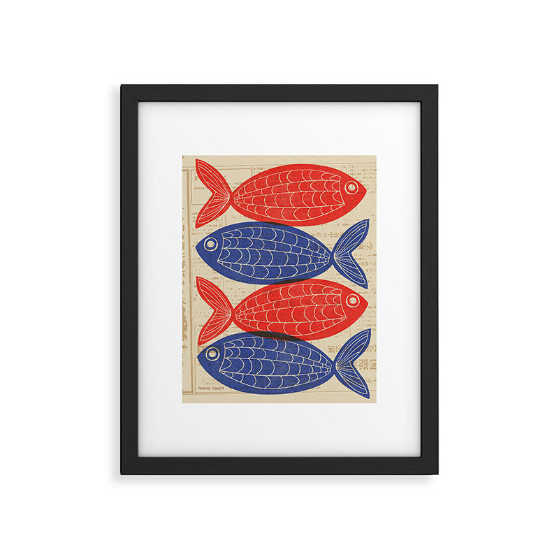 Red Fish, Blue Fish Framed Art Print Gallery Image 4