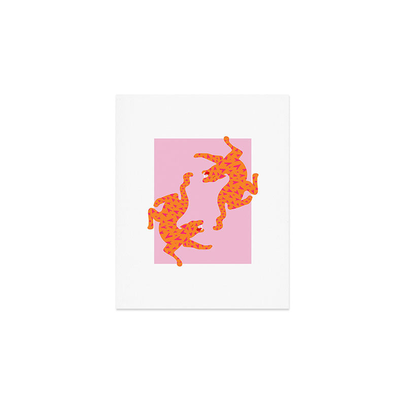 Tiger | Love Heart Print Art Print Gallery Image 1